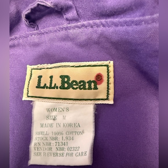 L.L. Bean Women's Chore Barn Coat Jacket Purple Long Rain Active Vintage Medium - Picture 10 of 10